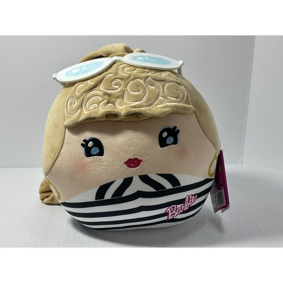 Barbie Cuutopia 10'' Plush with Black & White Striped Swimsuit Outfit HXY25 NWT - Picture 1 of 14